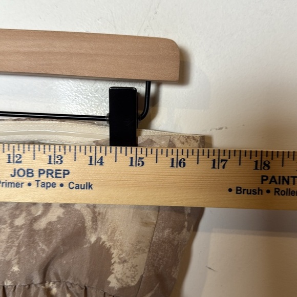 Banana Republic Womens Y2K Vintage 100% Silk Brown Cream Floral Strapless Top 10 - Picture 14 of 14